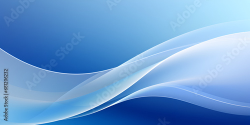 Abstract smooth white wave on blue background 