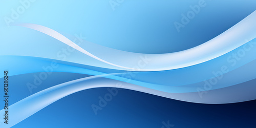 Abstract smooth white wave on blue background 