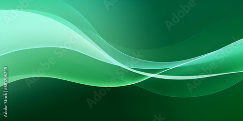 Abstract smooth white wave on green background 