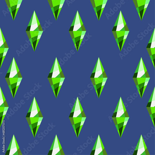 Patterns with diamonds on a dark blue background