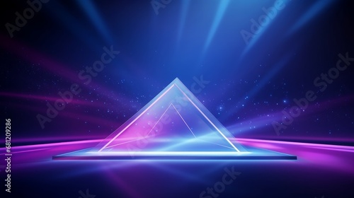 Modern Abstract purple blue background with diagonal glowing light effect. illustration with trophy. Blue Lights on Graphics. Luxury Graphics. Abstract Background