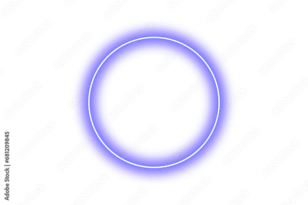 blue glowing neon frame lighting round on transparent background blue glowing neon frame lighting round on transparent background
