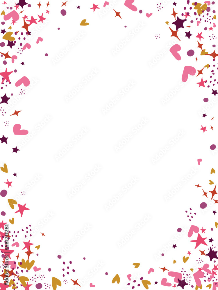 confetti, hearts, stars for promotions and events . party, diary, decorate, event. Vector illustration.