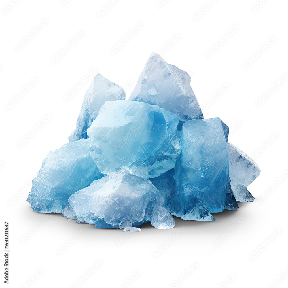 Pieces of ice. Cut out on transparent Pieces of ice. Cut out on transparent