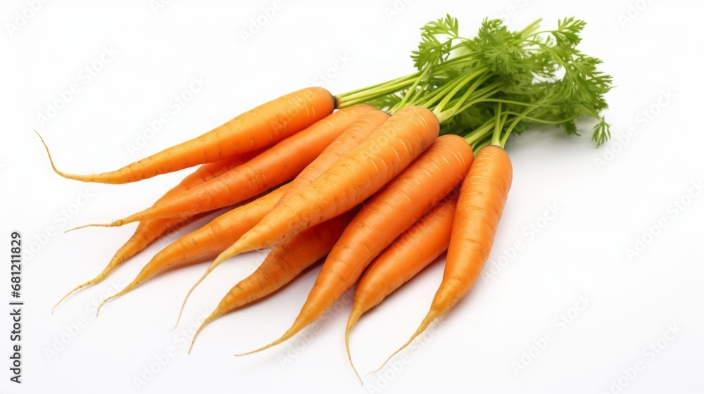 bunch of carrots on a white background. bunch of carrots on a white background.