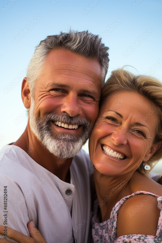 Una pareja madura, actual y moderna. Concepto de estilo de vida. Generado por IA Una pareja madura, actual y moderna. Concepto de estilo de vida. Generado por IA