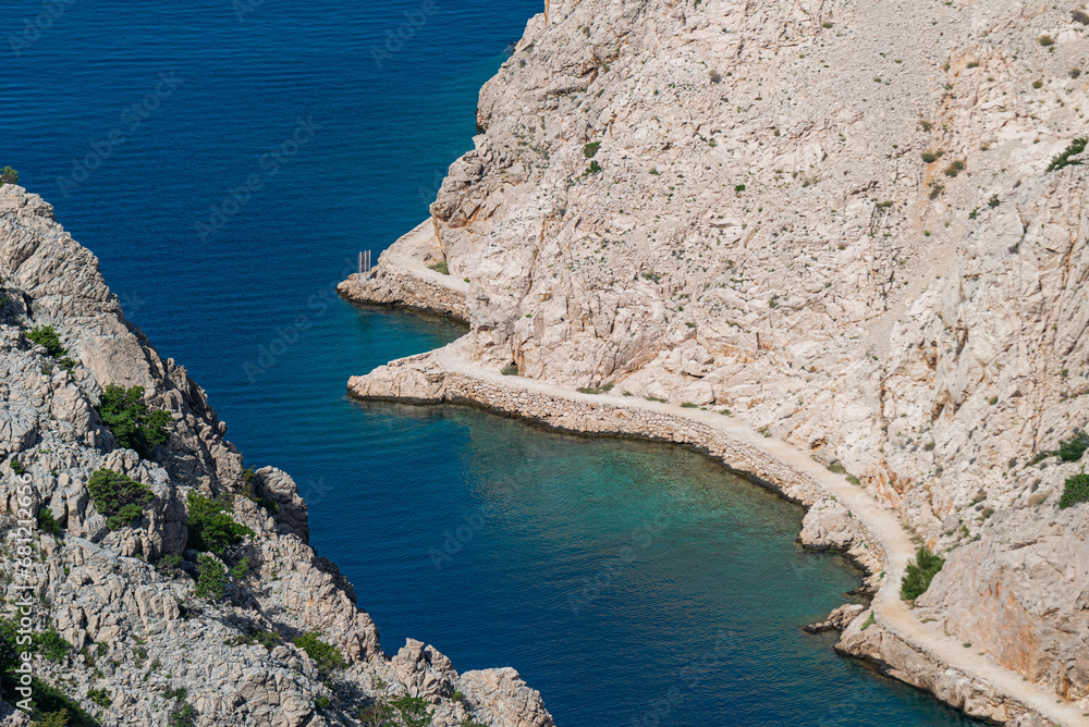 Zavratnica Bay, beautiful rocky cove on croatian coast of Adriatic Sea