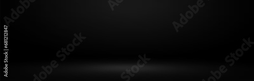 Black studio gradient background for product placement
