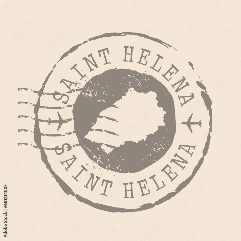 Stamp Postal of Saint Helena island. Map Silhouette rubber Seal. Design Retro Travel. Seal of Map Saint Helena grunge for your design. EPS10 Stamp Postal of Saint Helena island. Map Silhouette rubber Seal. Design Retro Travel. Seal of Map Saint Helena grunge for your design. EPS10