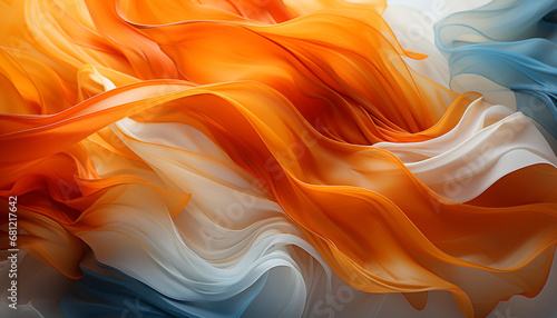 Vibrant colors flowing in a smooth wave of abstract elegance generated by AI
