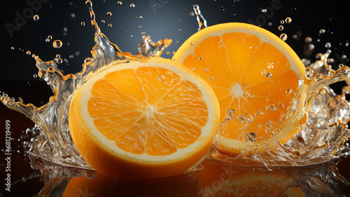 Colorful bright illustration advertising orange juice