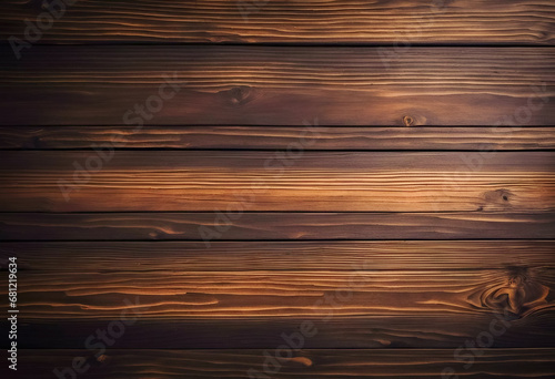 Brown wooden table texture. Brown planks background. Top view.