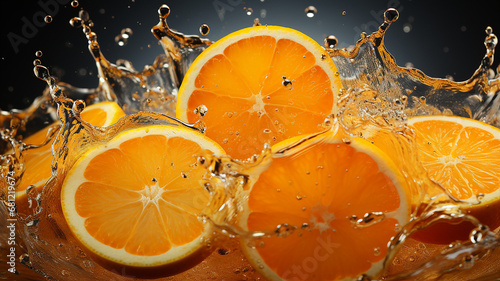 Colorful bright illustration advertising orange juice