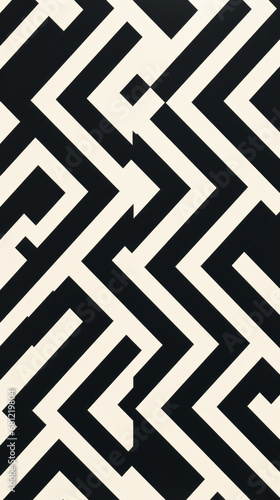 A pattern of white and black stripes in a crisscross pattern