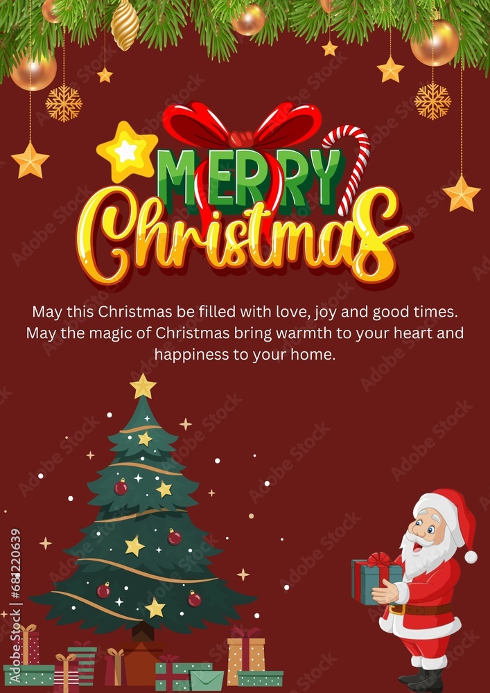 Greeting card for a merry Christmas Greeting card for a merry Christmas