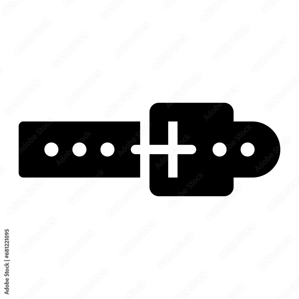 Obraz premium Belt black solid glyph icon