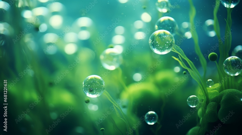 underwater world of algae.