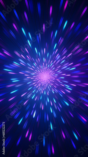 A pattern of purple and blue triangles forming a starburst