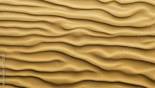 Close up of yellow sand texture background illustration with ripples. AI generated