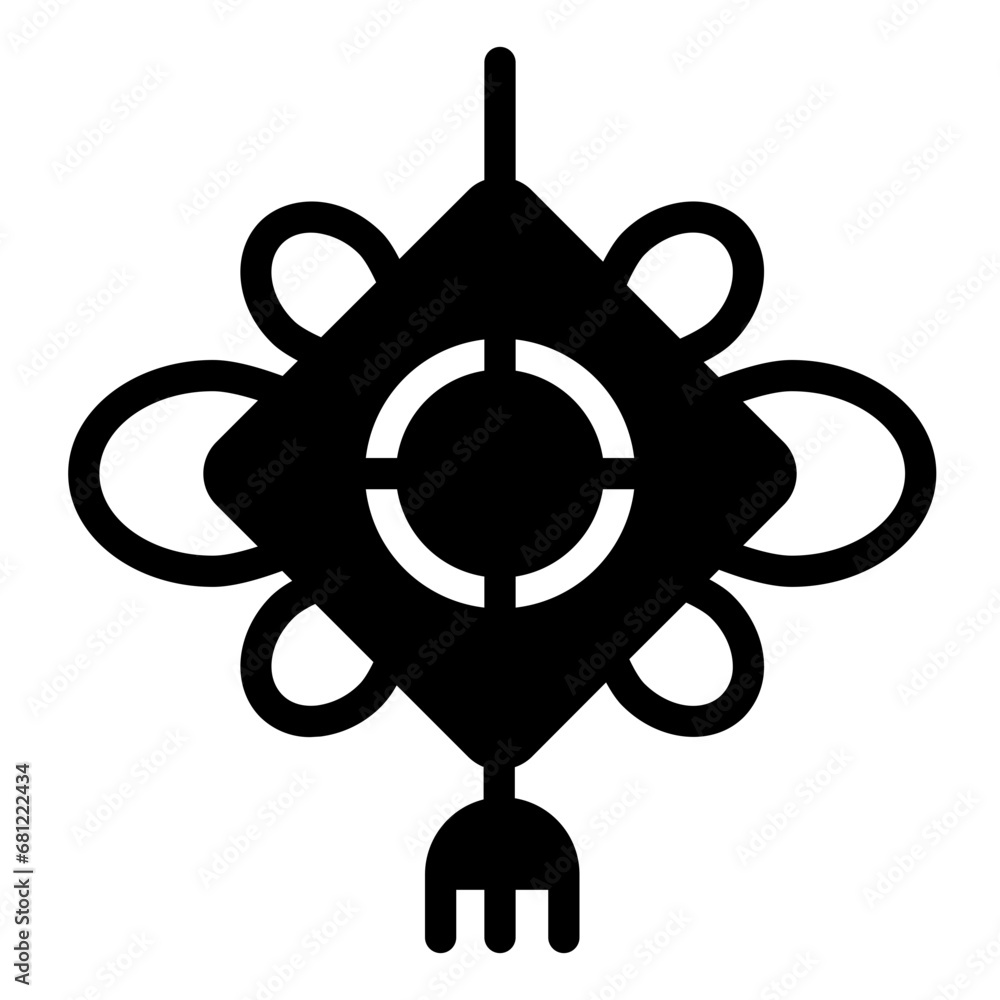 Obraz premium Amulet Glyph Icon Design Vector