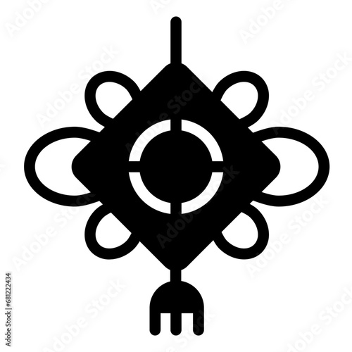 Amulet Glyph Icon Design Vector
