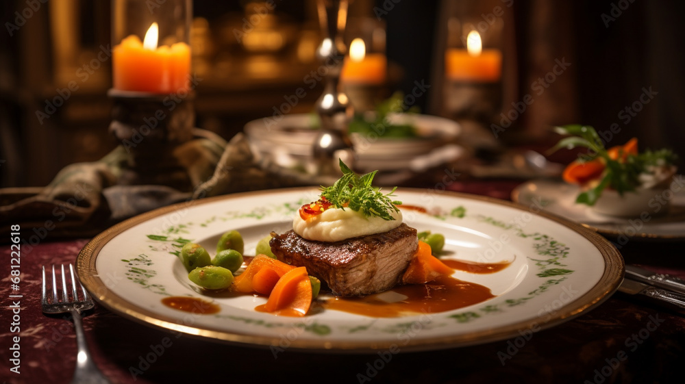 delicious meat with vegetables and spices on table delicious meat with vegetables and spices on table