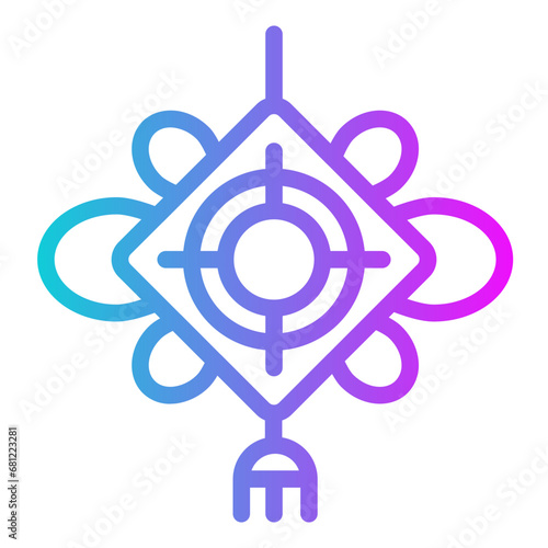 Amulet Gradient Icon Design Vector