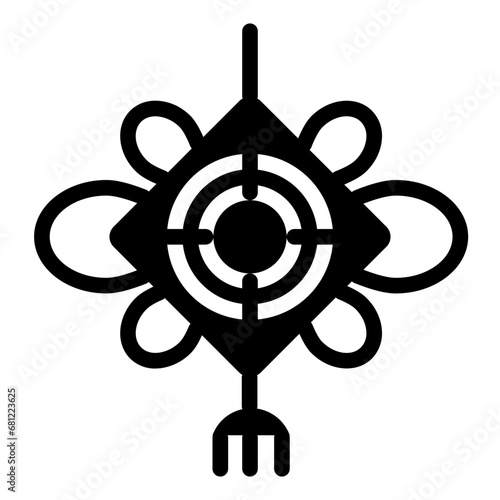 Amulet Solid Icon Design Vector