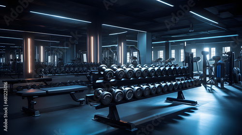 mancuernas y pesas de gimnasio para estar en forma