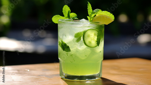 Refreshing Cucumber Mint Lemonade in a Glass