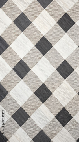 A pattern of grey and white stripes in a crisscross pattern