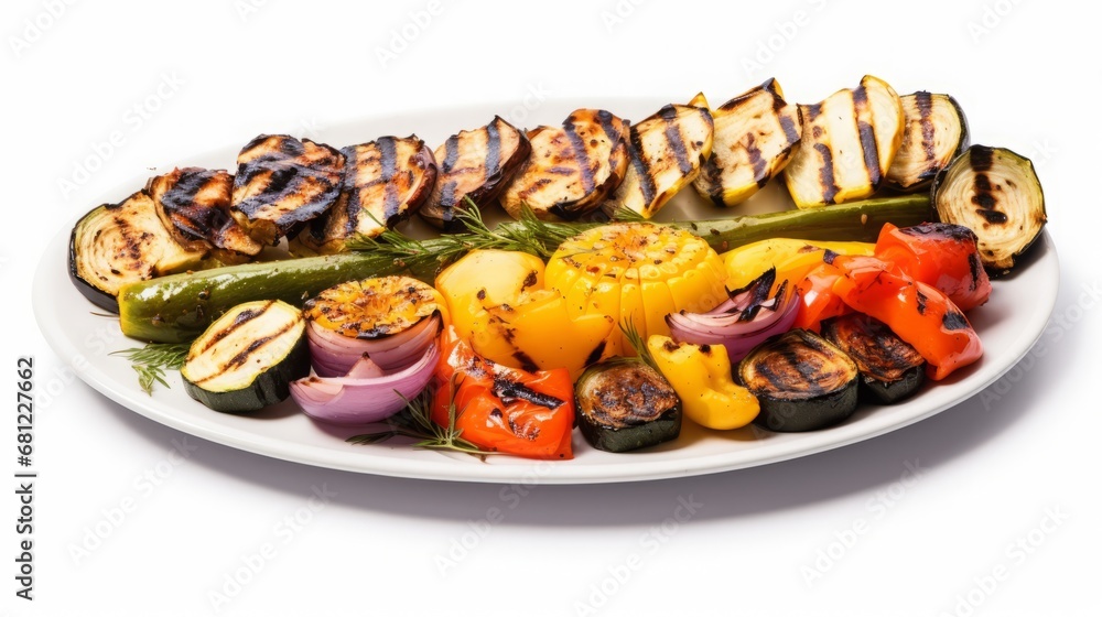 grilled vegetables food set. grilled vegetables food set.