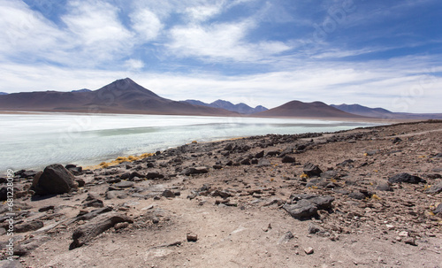 View of colorful lagoon