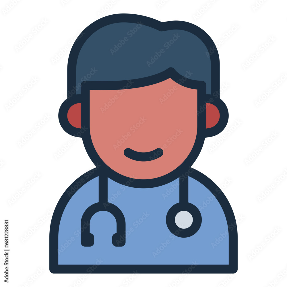 Veterinary colorful filled line icon Veterinary colorful filled line icon