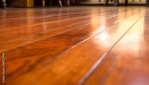 Hardwood flooring plank pattern in modern home interior design background generated by AI © Jeronimo Ramos