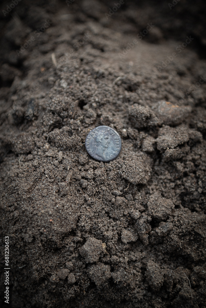 Denarius of the Roman Empire of the Emperor Nerva 1st century AD Denarius of the Roman Empire of the Emperor Nerva 1st century AD