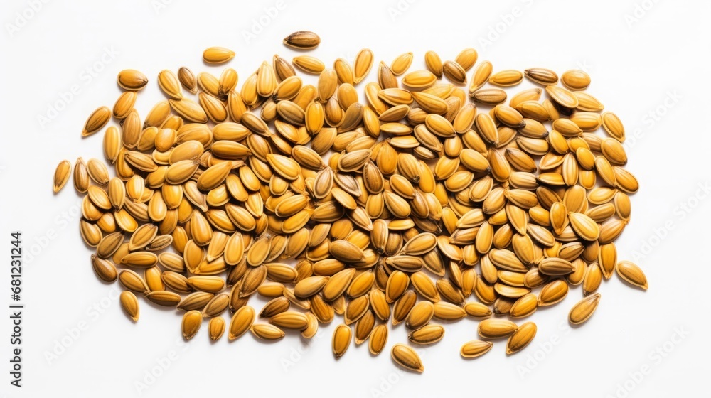 Obraz premium sunflower seeds on a white background.