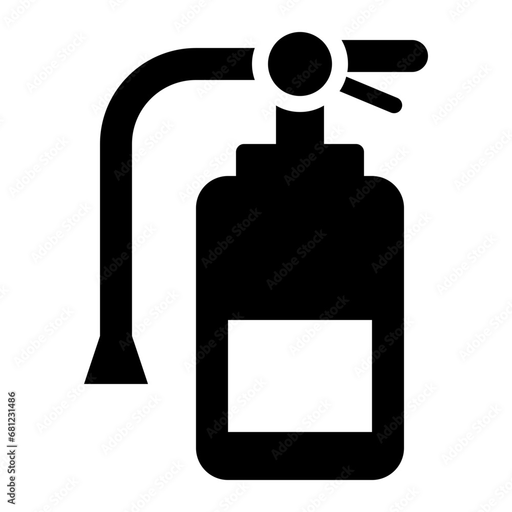 Obraz premium Fire Extinguisher black solid glyph icon
