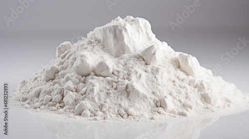 mound of flour on a white background. © Yahor Shylau 