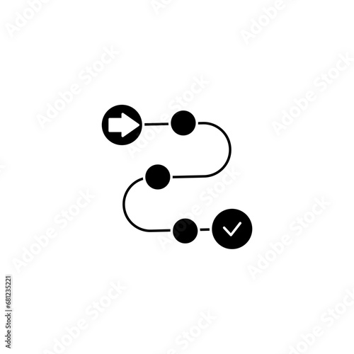 Product roadmap concept line icon. Simple element illustration. Product roadmap concept outline symbol design.