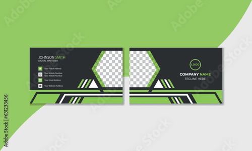 Business card design template for brand and company,