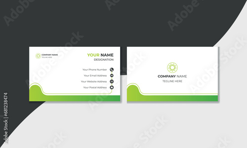 Clean Business Card and Creative Design With EPS File,
 (ID: 681238474)