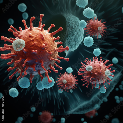 the microscopic view virus
