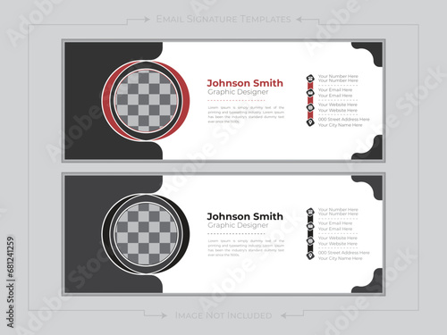 Email signature or email footer and personal social media facebook cover design template.