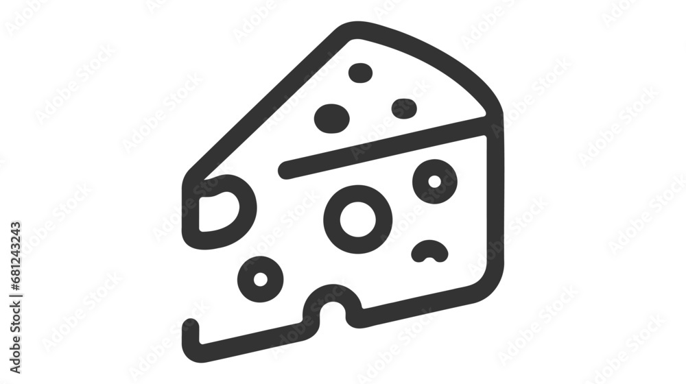 Cheese line icon, outline vector sign, linear pictogram isolated on white. logo illustration. Cheese line icon, outline vector sign, linear pictogram isolated on white. logo illustration.