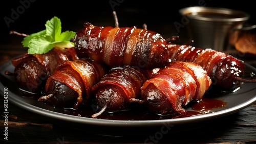 Sweet and Savory Bacon-Wrapped Dates photo