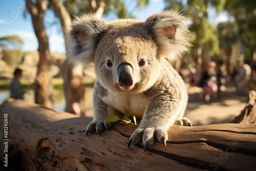 A local wildlife sanctuary hosting an educational event on native Australian animals. Concept of wildlife conservation and education. Generative Ai.