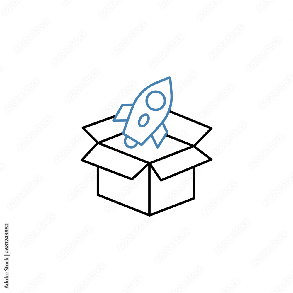 product launch concept line icon. Simple element illustration. product launch concept outline symbol design. product launch concept line icon. Simple element illustration. product launch concept outline symbol design.
