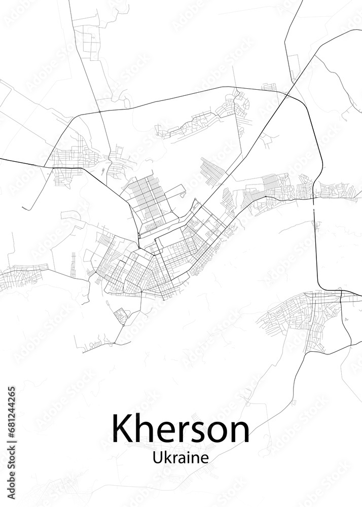 Kherson Ukraine minimalist map