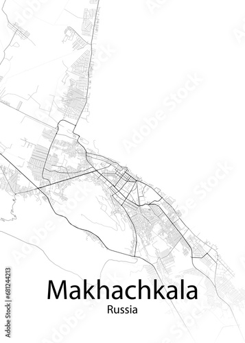 Makhachkala Russia minimalist map